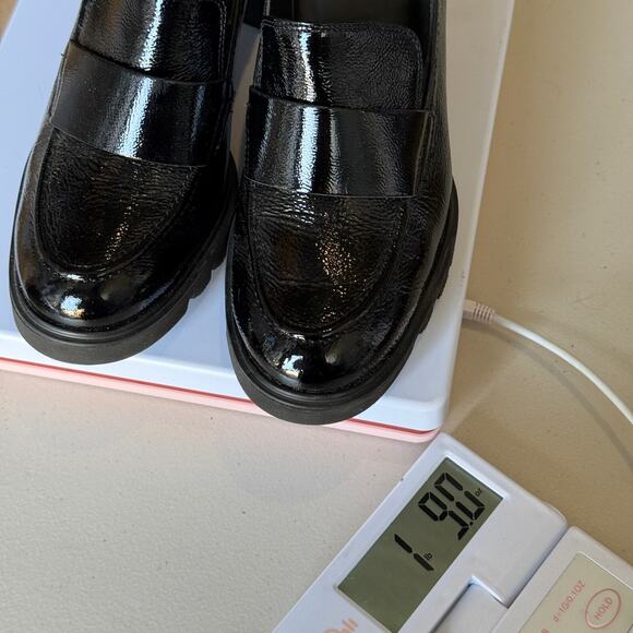 Paul Green Womens Pump US 9 UK 6.5 Crinkled Patent Leather Loafer Academia Nina - Picture 7 of 7